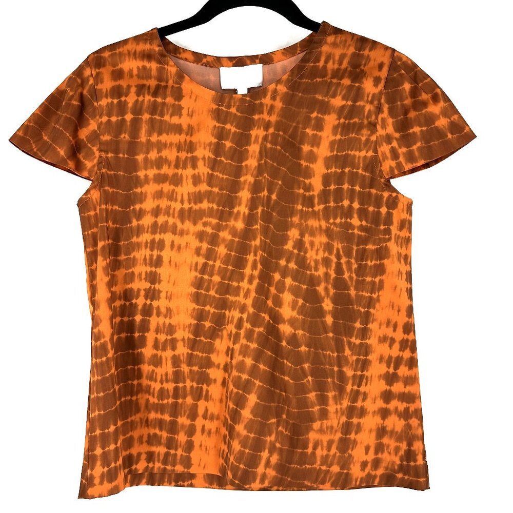 NWT Alexis Hali Cap Sleeve‎ Top Tie Dye Orange Medium